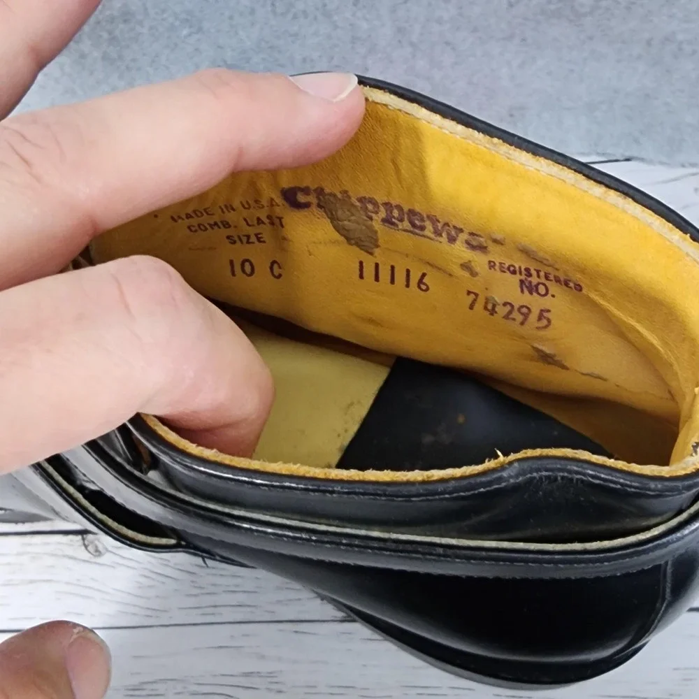 Vintage Chippewa Boots‎ Mens Size 10 Leather Buckle Ankle Dress Shoes USA 1960s - Picture 8 of 9